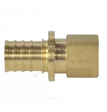 Муфта для PE-X труб аксиальная латунь Дн 16х1/2" ВР РОС