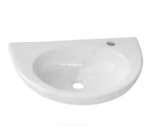 Умывальник подвесной УЮТ 50 1 отверстие под смеситель справа белый Лобненский стройфарфор 10/1/5/1-19