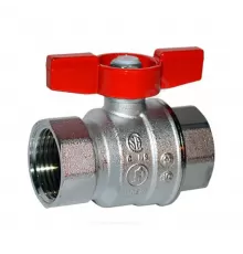 Кран шаровой латунь хром R851 Ду 8 Ру35 ВР полнопроходной бабочка красная Giacomini R851X021