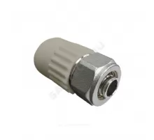 Муфта PP-R комбинированная серая Дн 20х16 обжим для МП труб VALFEX 10152016Г