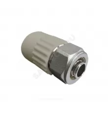 Муфта PP-R комбинированная серая Дн 20х16 обжим для МП труб VALFEX 10152016Г