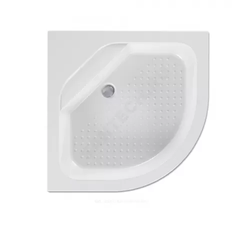 Поддон душевой акриловый полукруглый Classic V 800х800х355 с противоскользящим покрытием белый МетаКам АПS_013320