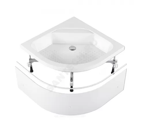 Поддон душевой акриловый полукруглый Classic V 800х800х355 с противоскользящим покрытием белый МетаКам АПS_013320