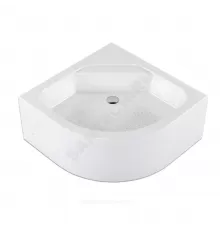 Поддон душевой акриловый полукруглый Classic V 800х800х355 с противоскользящим покрытием белый МетаКам АПS_013320