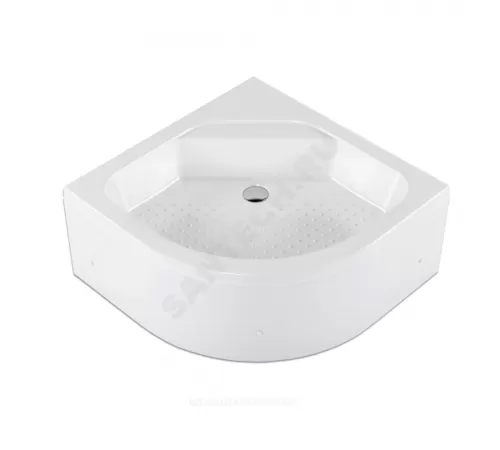 Поддон душевой акриловый полукруглый Classic V 800х800х355 с противоскользящим покрытием белый МетаКам АПS_013320