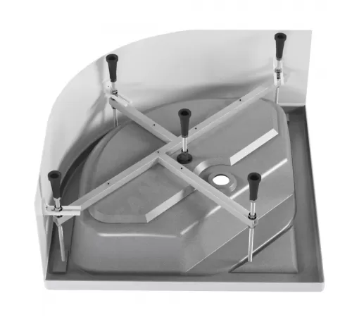 Поддон душевой акриловый полукруглый Classic V 800х800х355 с противоскользящим покрытием белый МетаКам АПS_013320