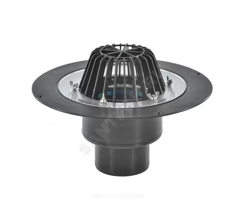 Воронка кровельная HL62 с вертикальным выпуском PP Дн 160 с листвоуловителем, теплоизоляцией, обжимным фланцем HL HL62/5