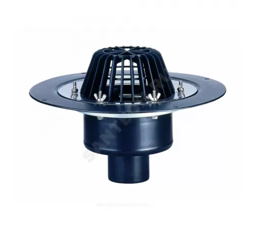 Воронка кровельная HL62 с вертикальным выпуском PP Дн 75 с листвоуловителем, теплоизоляцией, обжимным фланцем HL HL62/7