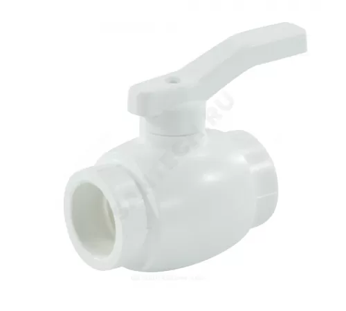 Кран шаровой PP-R белый Дн 40 внутренняя пайка RTP (РосТурПласт) 10577