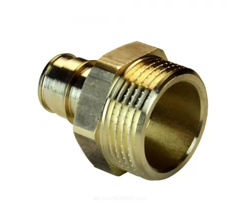 Муфта для PE-X труб радиальная латунь Дн 16х1/2" НР РОС