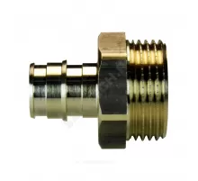 Муфта для PE-X труб радиальная латунь Дн 16х1/2" НР РОС