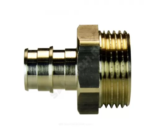 Муфта для PE-X труб радиальная латунь Дн 16х1/2" НР РОС