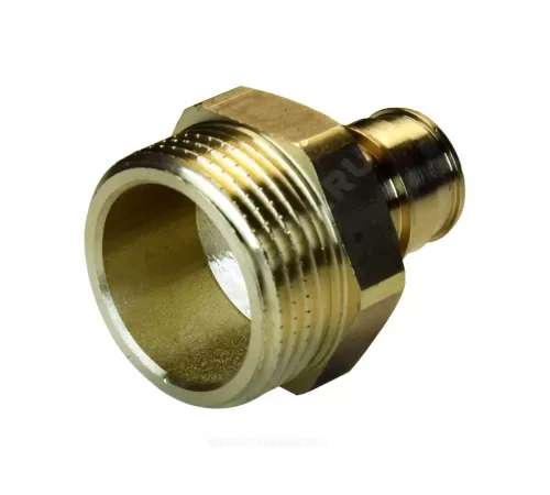 Муфта для PE-X труб радиальная латунь Дн 16х1/2" НР РОС