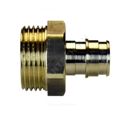 Муфта для PE-X труб радиальная латунь Дн 16х1/2" НР РОС