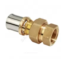 Муфта разъемная для МП/PE-X труб латунь пресс Дн 16х1/2" ВР RM18 Giacomini RM18Y033