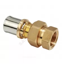 Муфта разъемная для МП/PE-X труб латунь пресс Дн 16х1/2" ВР RM18 Giacomini RM18Y033