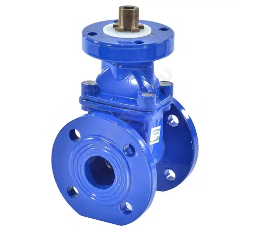 Задвижка чугун 30ч939р аналог МЗВ обрезиненный клин EPDM Ду 400 Ру10/16 фл под электропривод BYCX