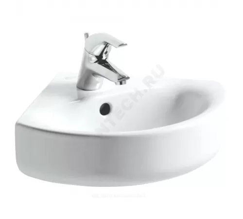 Умывальник угловой подвесной Connect Spare Arc 45 1 отверстие под смеситель по центру Ideal Standard E793101