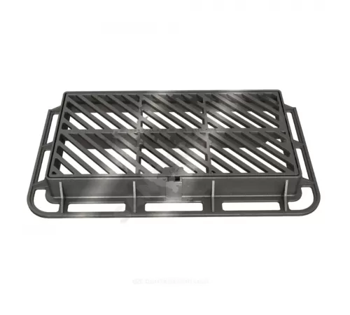 Дождеприемник чугун ДМ2 (магистральный) С250 прямоугольный m=41,5кг h=100мм ДМ2(С250)-2-37х78 ГОСТ 3634-2019