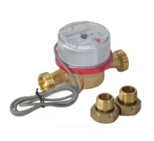 Счётчик г/в и х/в крыльчатый одноструйный Ду 15 Ру16 Qn=1,5 м3/ч 90С L=80мм резьба импульсный В/К IP67 ВСКМ-15 ДГ2 Декаст 72-15-254