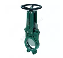 Задвижка шиберная односторонняя чугун VG4400-001MM Ду 100 Ру10 межфл со штурвалом уплотнение: металл Tecofi VG4400-001MM0100