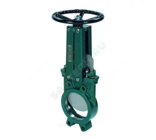 Задвижка шиберная односторонняя чугун VG4400-001MM Ду 50 Ру10 межфл со штурвалом уплотнение: металл Tecofi VG4400-001MM0050