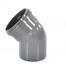 Отвод НПВХ серый Дн 110х45гр б/нап в/к ТУ 6-49-33-92 Агригазполимер