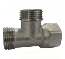 Тройник латунь никель Ду 25 (1") НР/НР/ВР SantechSystems