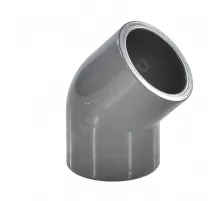 Отвод НПВХ Дн 16х45гр Ру10 под клеевое соединение Агригазполимер 206-028