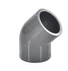 Отвод НПВХ Дн 16х45гр Ру10 под клеевое соединение Агригазполимер 206-028