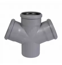 Крестовина PP-H 1-плоскостная серая HT HTDA Дн 50х50х50х45гр б/нап в/к Ostendorf 115440