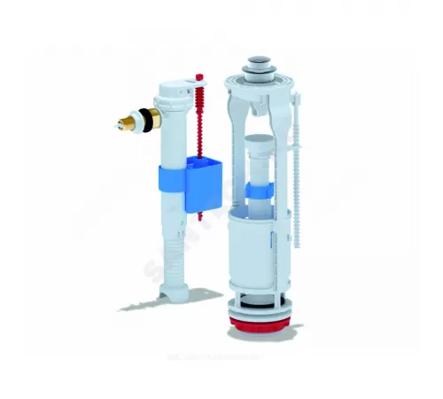 Арматура для бачка сливная/наливная 3/8" боковое подключение кнопка хром 1/реж АНИ Пласт WC8040C