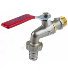 Кран шаровой водоразборный латунь со штуцером 1019 Euro Ду 15 Ру16 НР/штуц G1/2" рычаг L=133мм Aquasfera 1019-01.