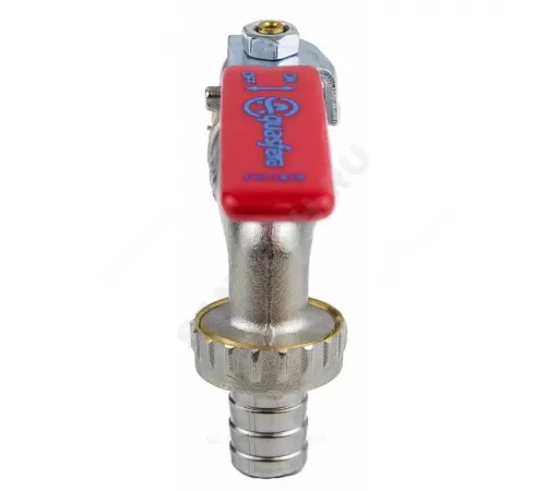 Кран шаровой водоразборный латунь со штуцером 1019 Euro Ду 20 Ру16 НР/штуц G3/4" рычаг L=141мм Aquasfera 1019-02.