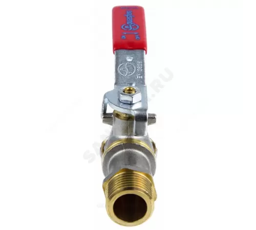 Кран шаровой водоразборный латунь со штуцером 1019 Euro Ду 20 Ру16 НР/штуц G3/4" рычаг L=141мм Aquasfera 1019-02.