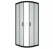 Ограждение душевое Classic BLACK 800х800х1850 мм без поддона прозрачное стекло МетаКам ШПS_013570