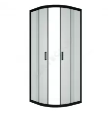 Ограждение душевое Classic BLACK 800х800х1850 мм без поддона прозрачное стекло МетаКам ШПS_013570