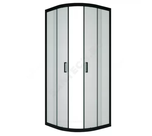 Ограждение душевое Classic BLACK 800х800х1850 мм без поддона прозрачное стекло МетаКам ШПS_013570