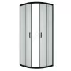 Ограждение душевое Classic BLACK 800х800х1850 мм без поддона прозрачное стекло МетаКам ШПS_013570