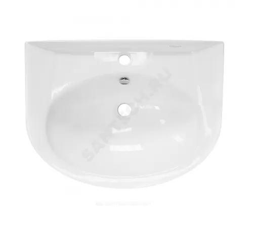 Умывальник подвесной Classic 65 1 отверстие под смеситель по центру белый Sanita Luxe WB.PD/Classic/65-C/WHT.G/S1