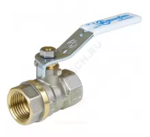 Кран шаровой латунь никель 1101 Standard Ду 32 Ру20 ВР полнопроходной рычаг белый Aquasfera 1101-04 .