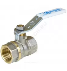 Кран шаровой латунь никель 1101 Standard Ду 15 Ру40 ВР полнопроходной рычаг белый Aquasfera 1101-01 .