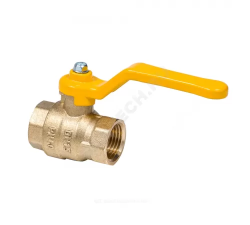 Кран шаровой латунь газ Эксперт Ду 25 Ру40 ВР полнопроходной рычаг Dist 213Р