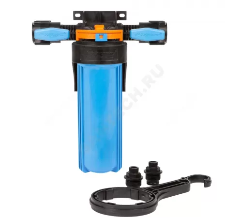 Корпус фильтра непрозрачный 1 М Т 1" ВР Ру10 1-ст с шаровыми кранами Slim Line 10" Джилекс 9094