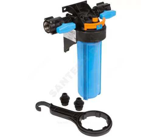 Корпус фильтра непрозрачный 1 М Т 1" ВР Ру10 1-ст с шаровыми кранами Slim Line 10" Джилекс 9094