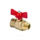 Кран шаровой латунь Эксперт Ду 25 Ру40 ВР/НР полнопроходной бабочка Dist 123Б