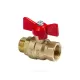 Кран шаровой латунь Эксперт Ду 25 Ру40 ВР/НР полнопроходной бабочка Dist 123Б