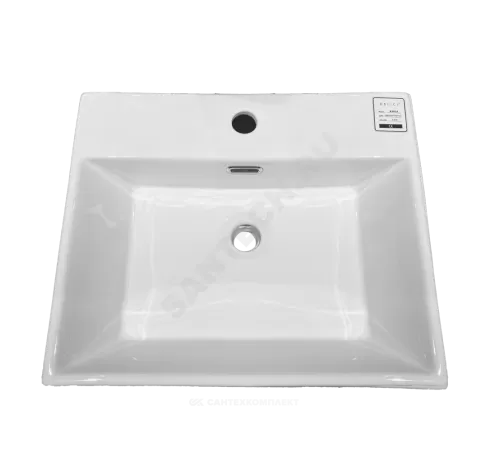 Умывальник подвесной Quadra 50 1 отверстие под смеситель по центру белый Selena Q01150WG