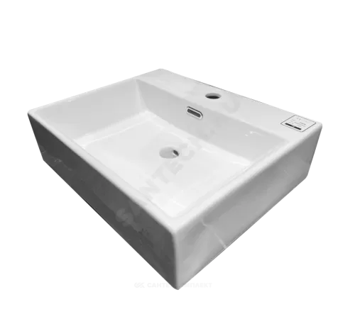 Умывальник подвесной Quadra 50 1 отверстие под смеситель по центру белый Selena Q01150WG