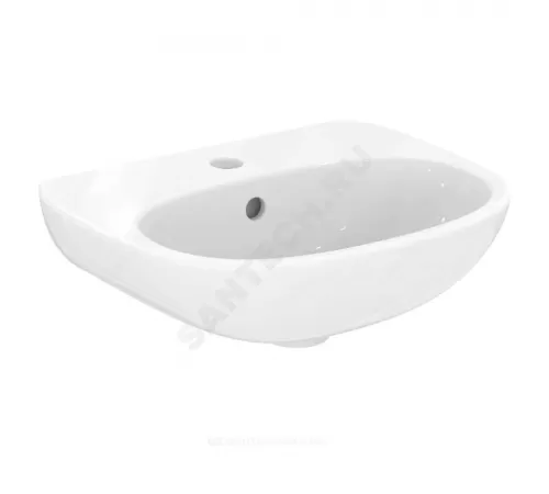 Умывальник подвесной TESI 55 1 отверстие под смеситель по центру белый Ideal Standard T352301